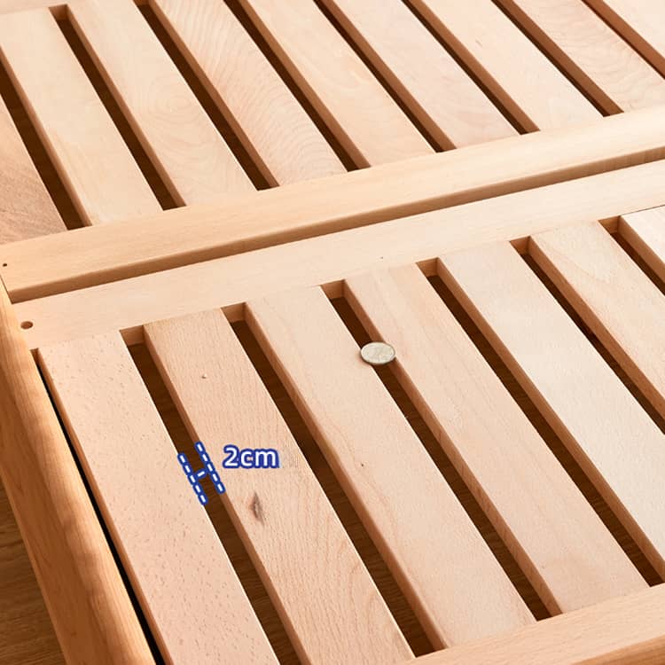 Minimalistic Cal King Cherry Wood Bed Frame - Perfect Design for Your Bedroom hykmq-776