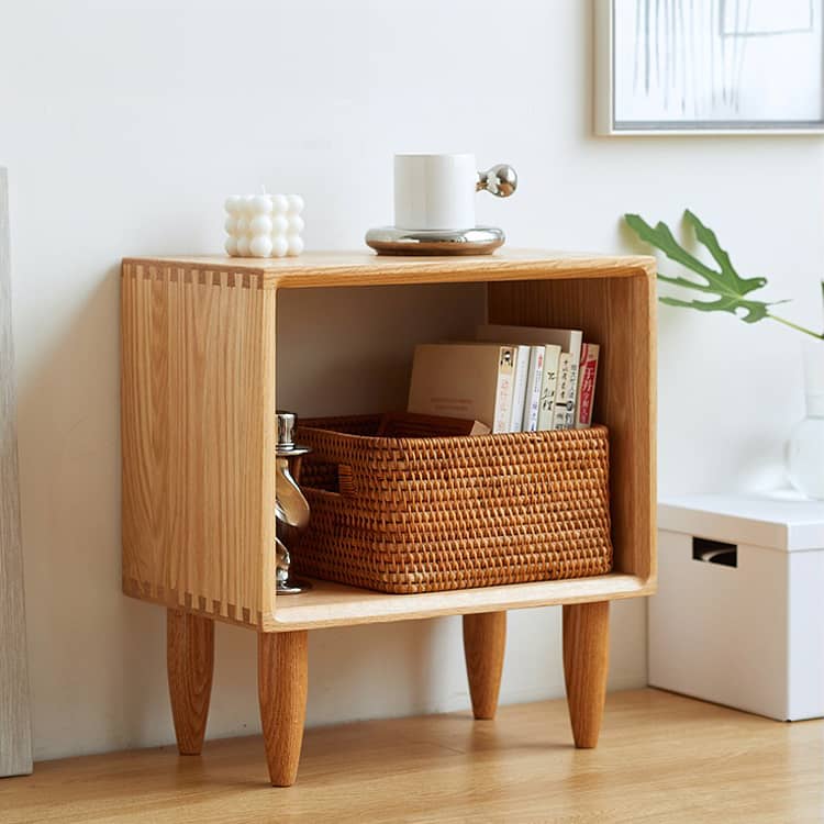 Elegant Nightstand - Natural Wood Finish in Brown, Red Oak, Cherry, and Black Walnut hykmq-777