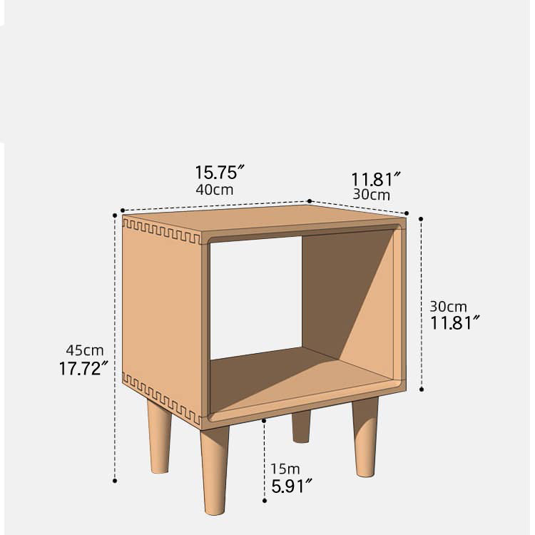 Elegant Nightstand - Natural Wood Finish in Brown, Red Oak, Cherry, and Black Walnut hykmq-777