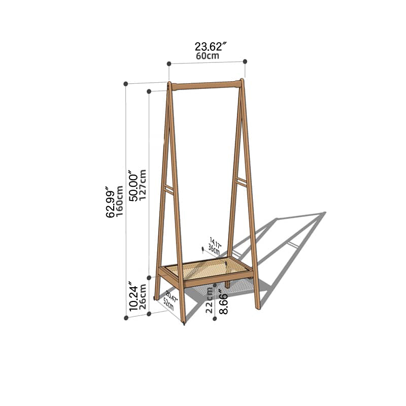 Premium Wooden Coat Hangers - Cherry, Red Oak, Black Walnut with Elegant Rattan Accents hykmq-783