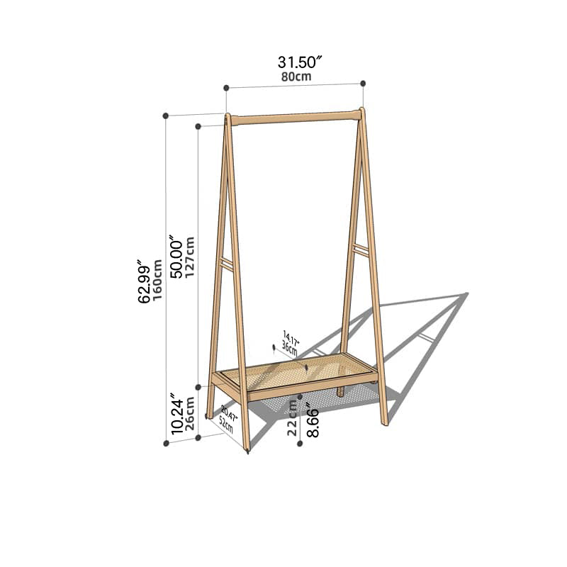 Premium Wooden Coat Hangers - Cherry, Red Oak, Black Walnut with Elegant Rattan Accents hykmq-783