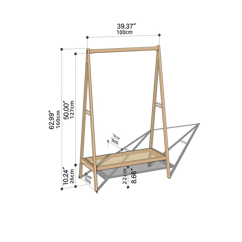 Premium Wooden Coat Hangers - Cherry, Red Oak, Black Walnut with Elegant Rattan Accents hykmq-783