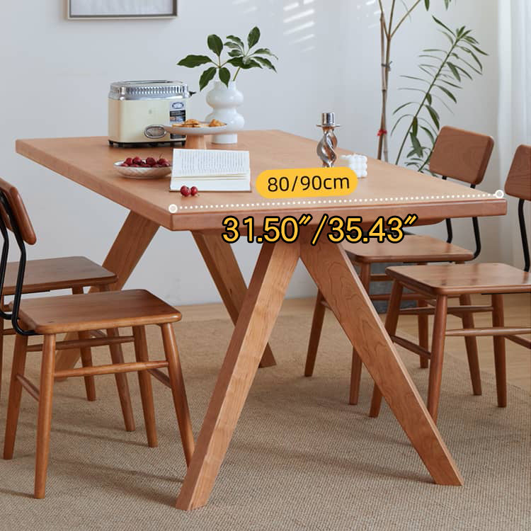 Modern Rectangular Cherry Wood Dining Table - Perfect for Dining Room hykmq-786