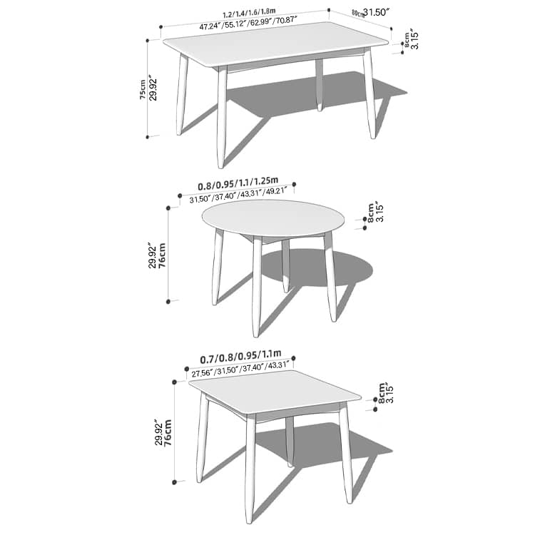 Rectangular Cherry Wood Dining Table with Marble Top for 6 Seaters hykmq-787