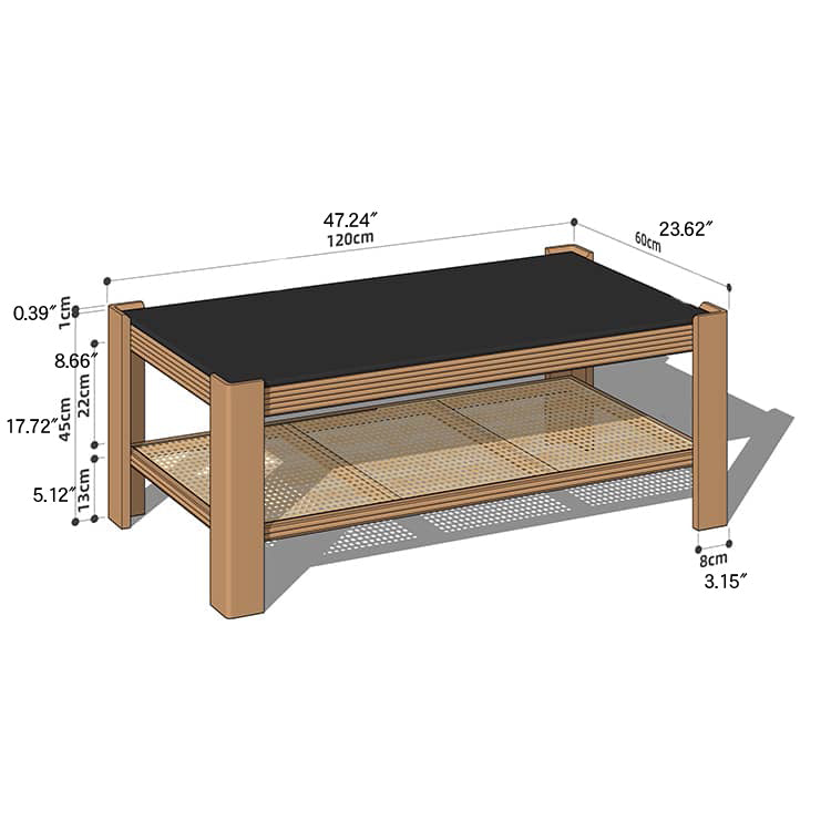 Wooden Square and Rectangular Coffee Table Collection : Modern Design for LIvingroom Space hykmq-791