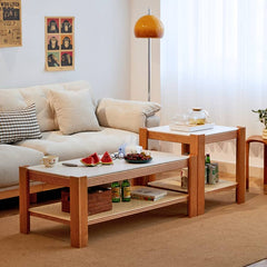 Wooden Square and Rectangular Coffee Table Collection : Modern Design for LIvingroom Space hykmq-791