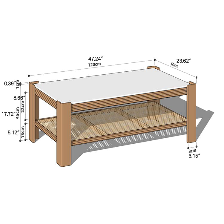 Wooden Square and Rectangular Coffee Table Collection : Modern Design for LIvingroom Space hykmq-791