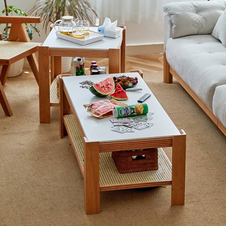 Wooden Square and Rectangular Coffee Table Collection : Modern Design for LIvingroom Space hykmq-791