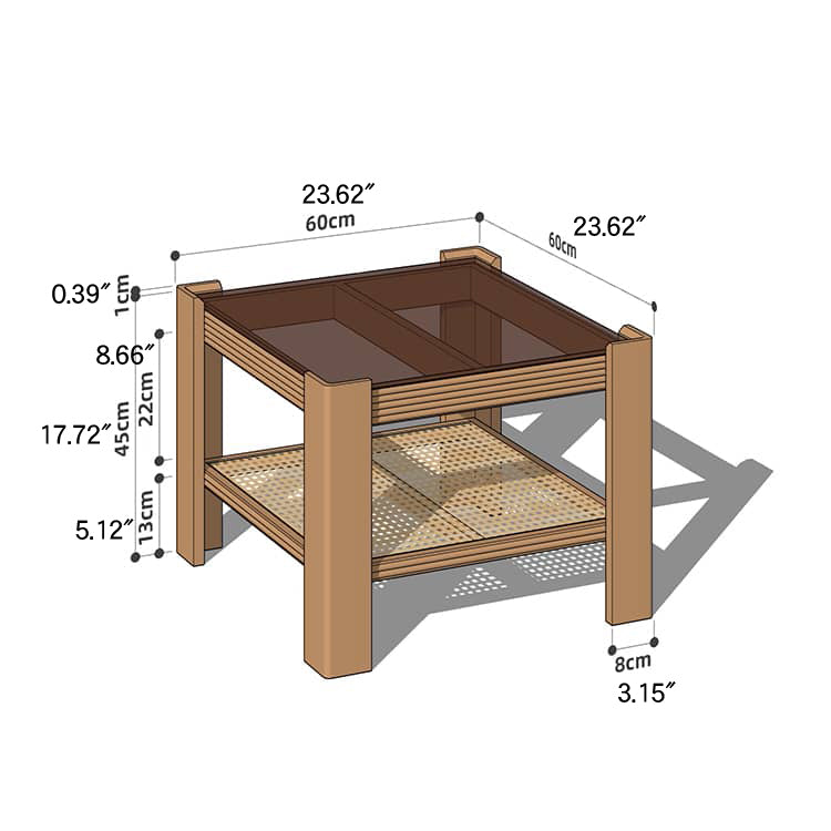 Wooden Square and Rectangular Coffee Table Collection : Modern Design for LIvingroom Space hykmq-791