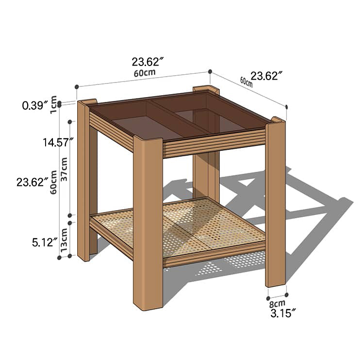 Wooden Square and Rectangular Coffee Table Collection : Modern Design for LIvingroom Space hykmq-791