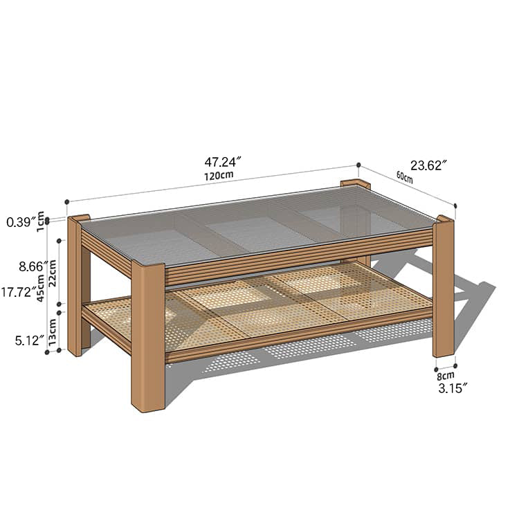 Wooden Square and Rectangular Coffee Table Collection : Modern Design for LIvingroom Space hykmq-791