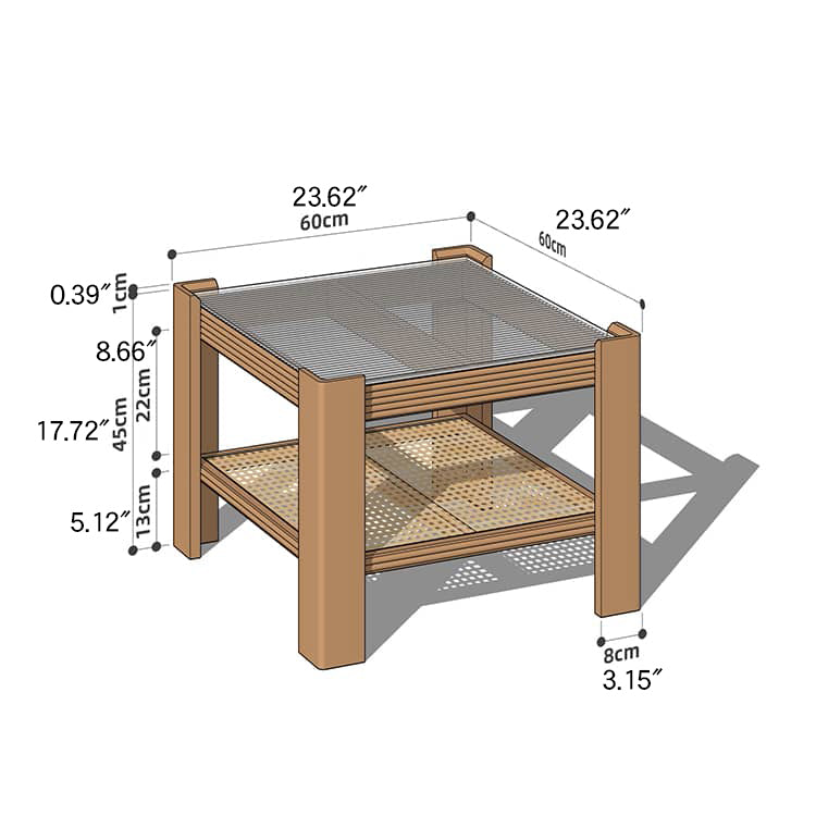 Wooden Square and Rectangular Coffee Table Collection : Modern Design for LIvingroom Space hykmq-791