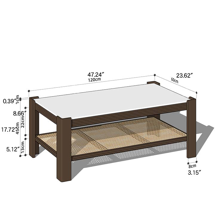 Wooden Square and Rectangular Coffee Table Collection : Modern Design for LIvingroom Space hykmq-791