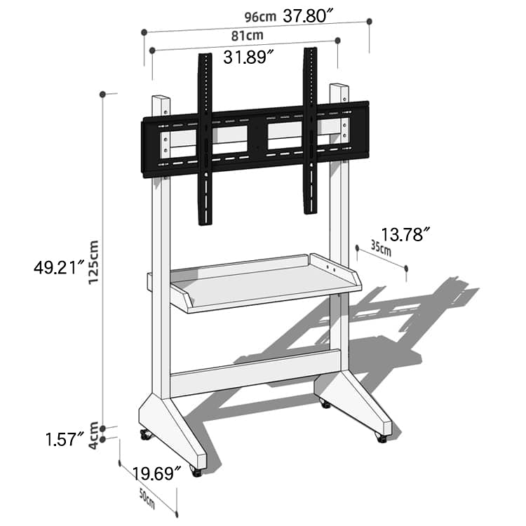 Stylish Natural Wood TV Stand with Carbon Steel Frame - Oak, Cherry, Black Walnut Finishes hykmq-793