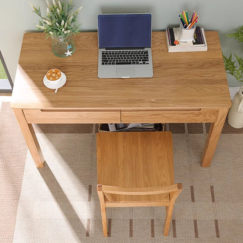 Rectangular Oak Wood Desk with Drawers for Storage Office Computer Desk hym-1530