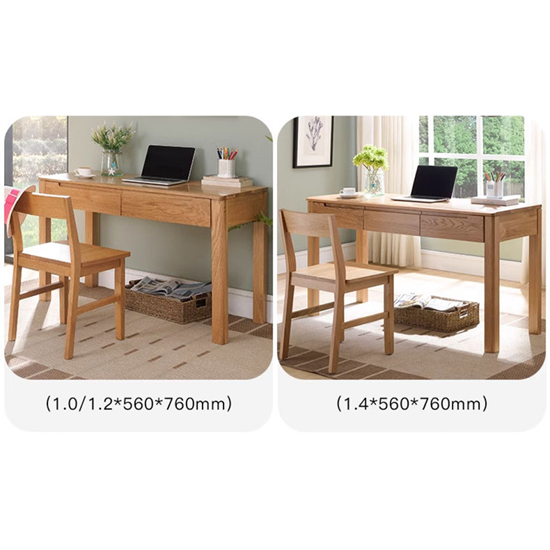 Rectangular Oak Wood Desk with Drawers for Storage Office Computer Desk hym-1530