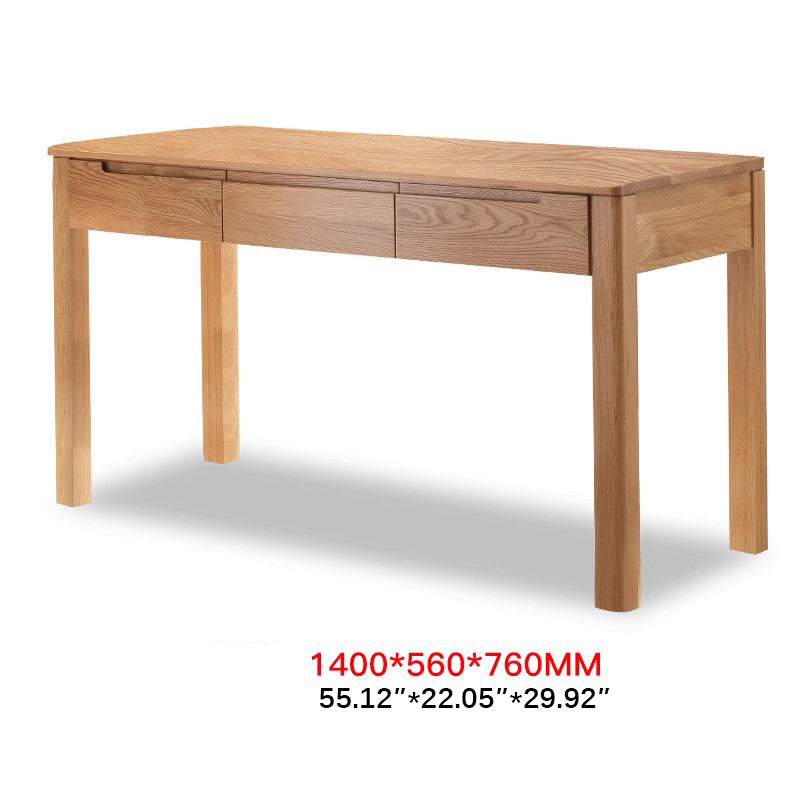 Rectangular Oak Wood Desk with Drawers for Storage Office Computer Desk hym-1530