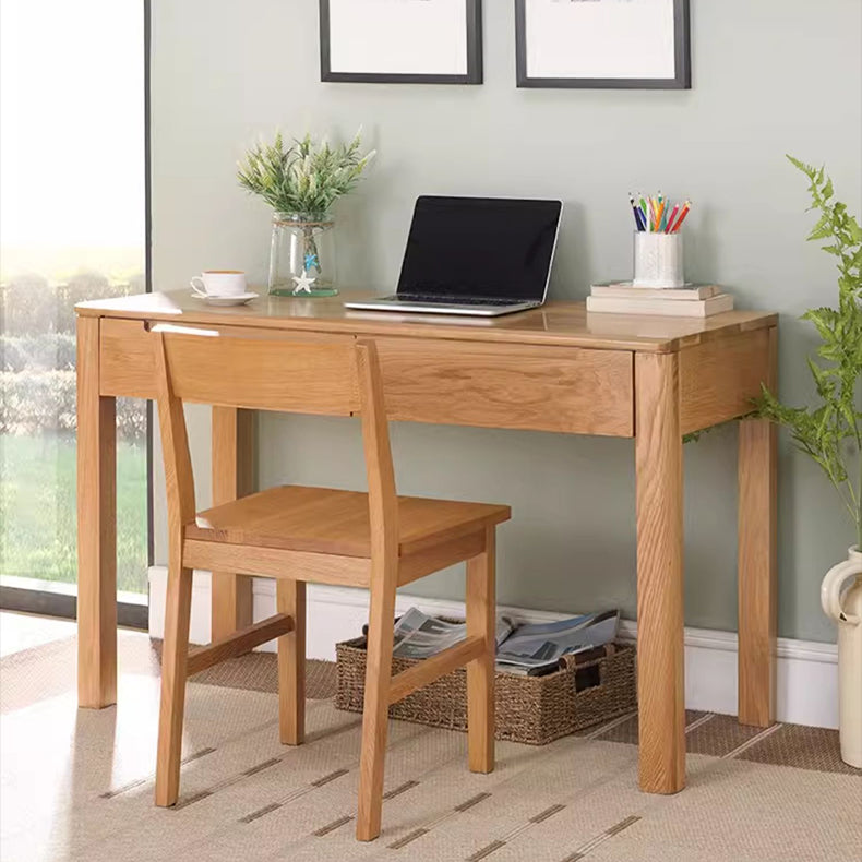 Rectangular Oak Wood Desk with Drawers for Storage Office Computer Desk hym-1530