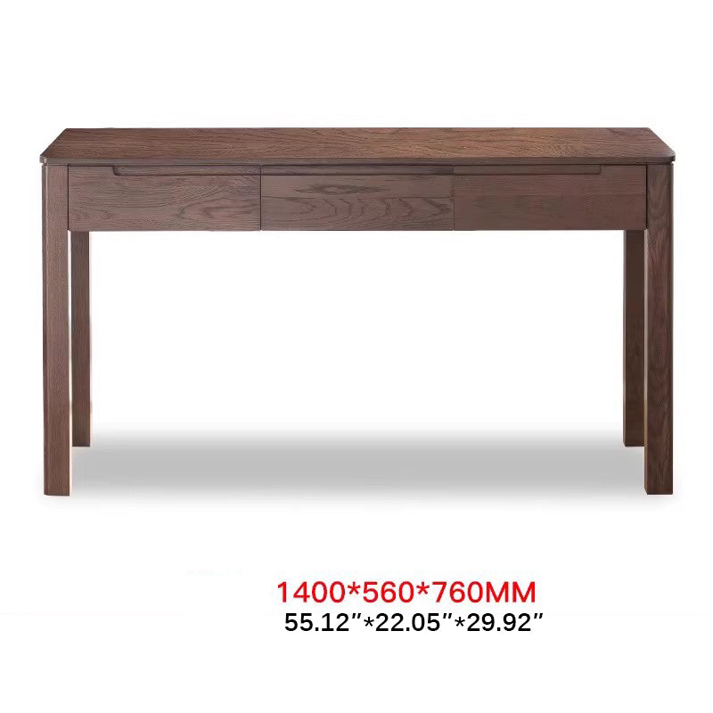 Rectangular Oak Wood Desk with Drawers for Storage Office Computer Desk hym-1530