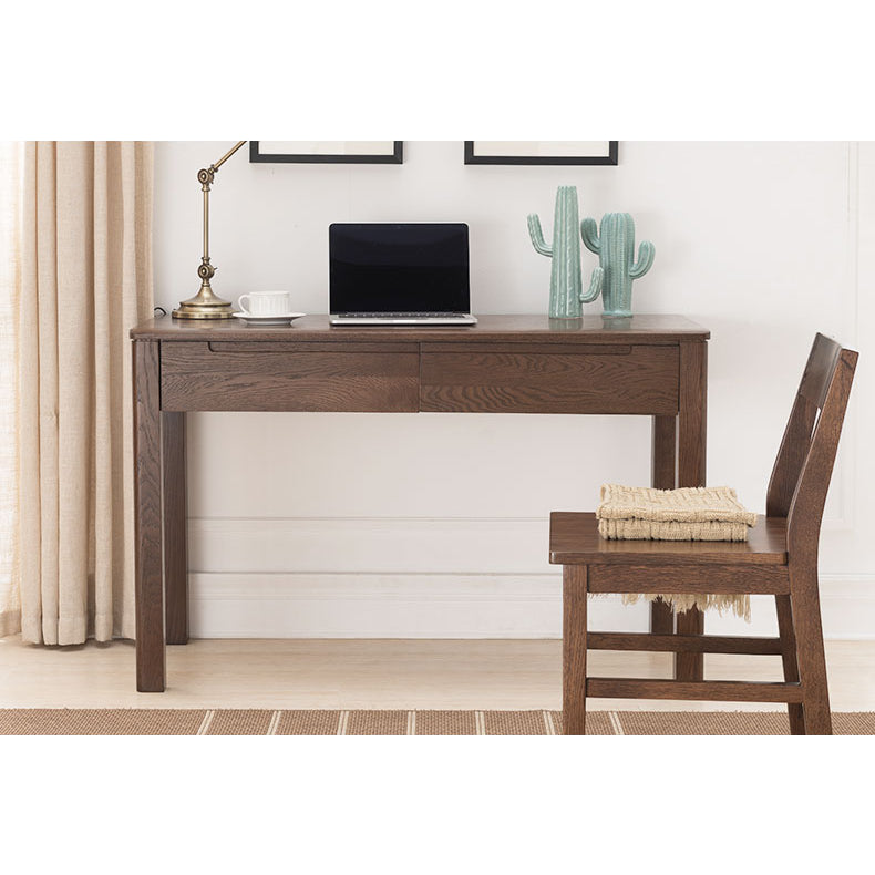 Rectangular Oak Wood Desk with Drawers for Storage Office Computer Desk hym-1530