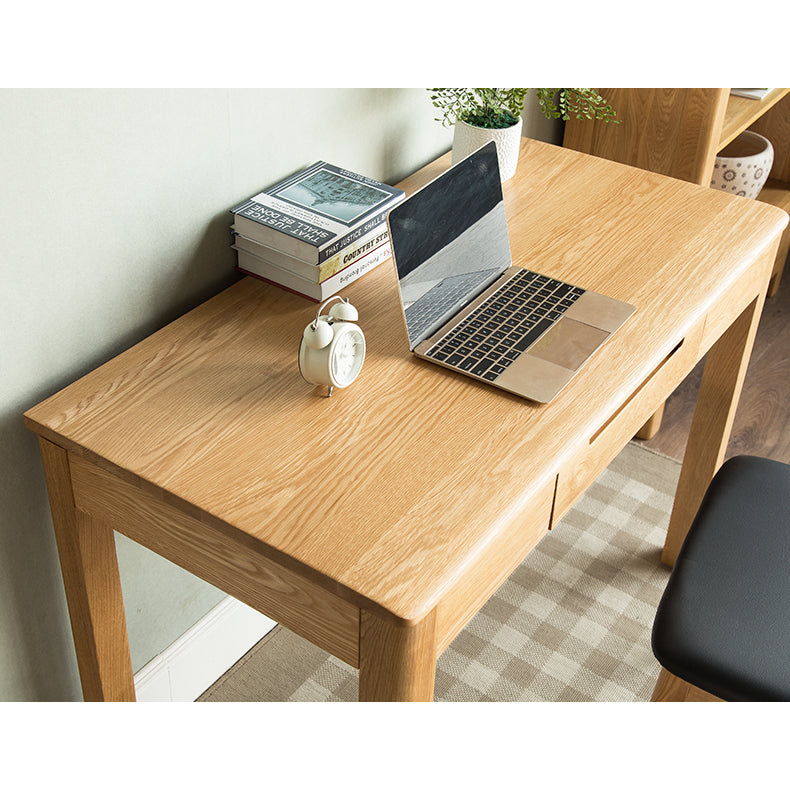 Rectangular Oak Wood Desk with Drawers for Storage Office Computer Desk hym-1530