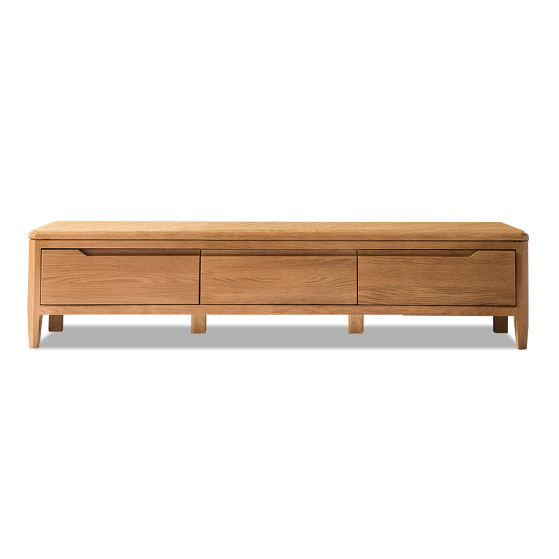 Stunning Brown Oak TV Cabinet - Natural Wood Finish for Elegant Living Rooms hym-1532