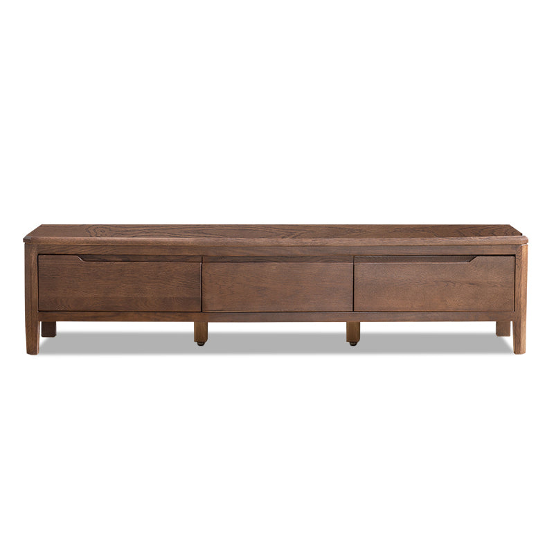 Stunning Brown Oak TV Cabinet - Natural Wood Finish for Elegant Living Rooms hym-1532