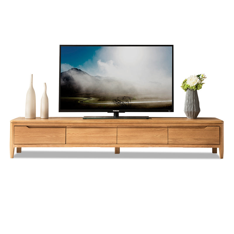 Stunning Brown Oak TV Cabinet - Natural Wood Finish for Elegant Living Rooms hym-1532