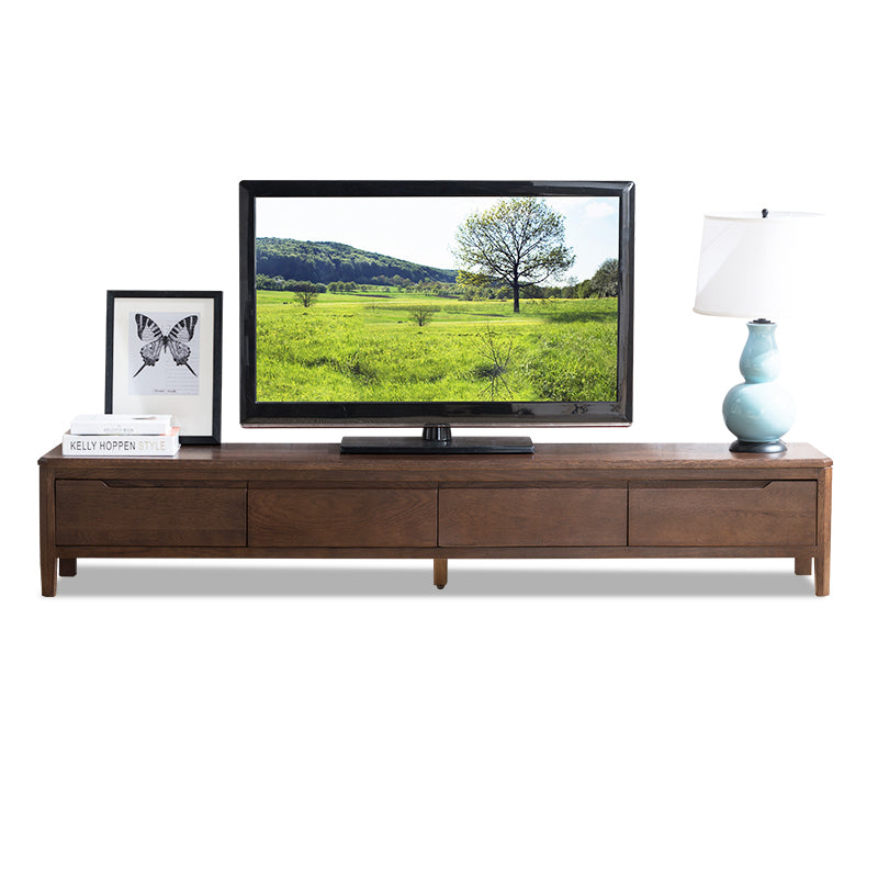 Stunning Brown Oak TV Cabinet - Natural Wood Finish for Elegant Living Rooms hym-1532