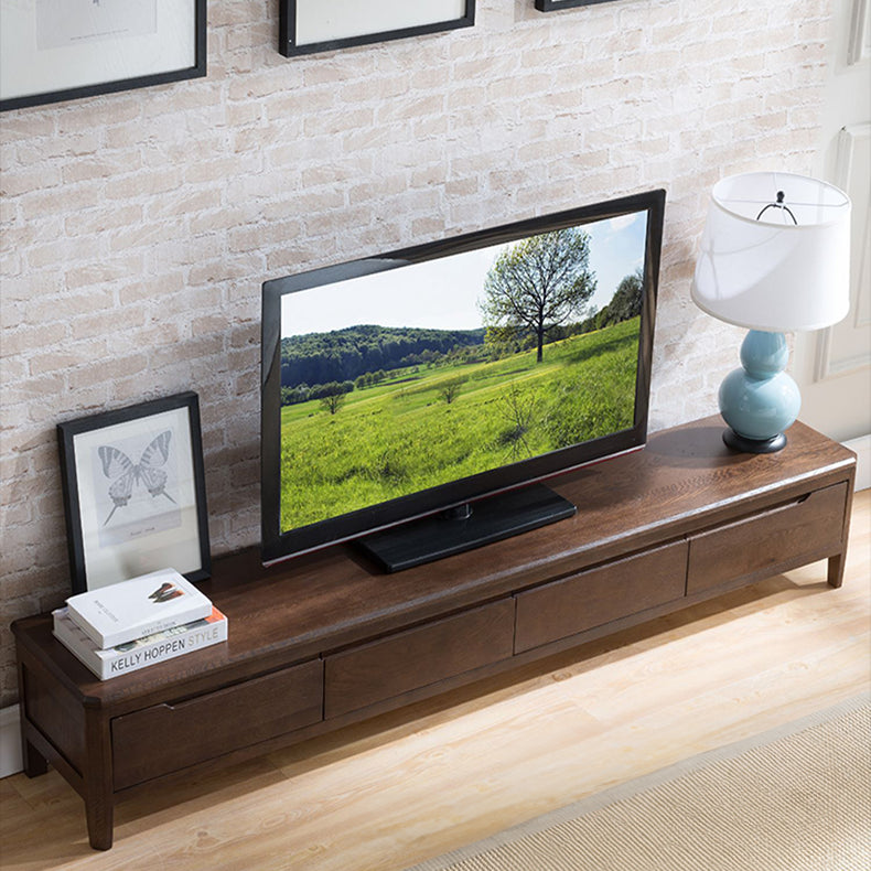 Stunning Brown Oak TV Cabinet - Natural Wood Finish for Elegant Living Rooms hym-1532