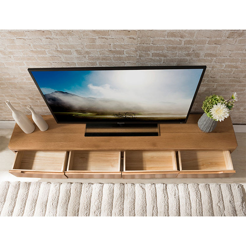 Stunning Brown Oak TV Cabinet - Natural Wood Finish for Elegant Living Rooms hym-1532