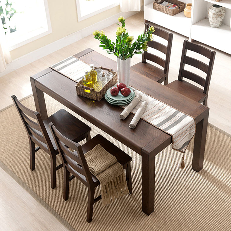 Rectangular Oak Wood Dining Table for 6-8 Seaters in Large hym-1534