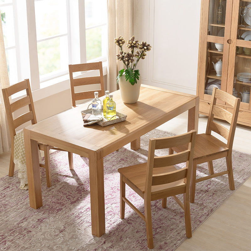 Rectangular Oak Wood Dining Table for 6-8 Seaters in Large hym-1534