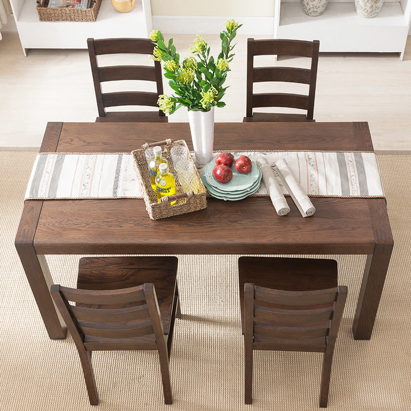 Rectangular Oak Wood Dining Table for 6-8 Seaters in Large hym-1534