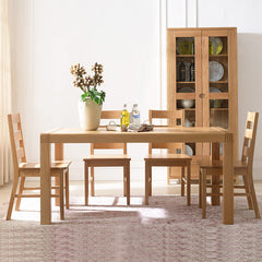 Rectangular Oak Wood Dining Table for 6-8 Seaters in Large hym-1534