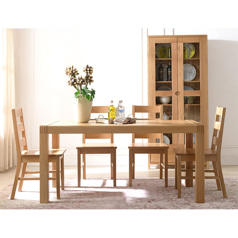 Rectangular Oak Wood Dining Table for 6-8 Seaters in Large hym-1534