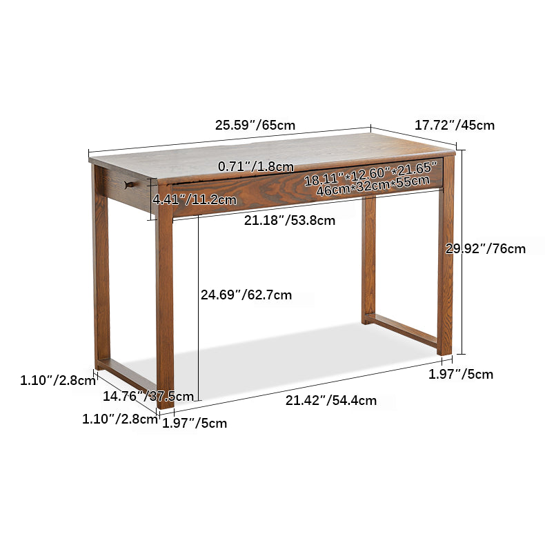 Natural Brown Ash Wood Desk - Elegant and Durable Furniture hym-1539