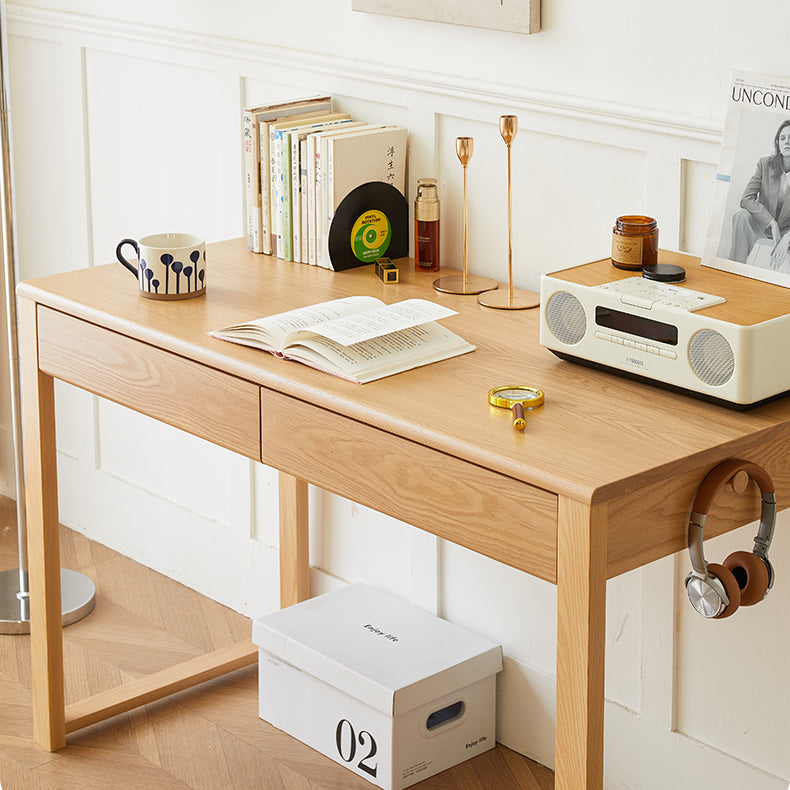 Natural Brown Ash Wood Desk - Elegant and Durable Furniture hym-1539