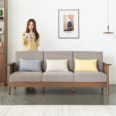 Modern Boxwood Sofa with Soft Chenille Cushions - Stylish Multi-Seater Design for Living Room hym-1540