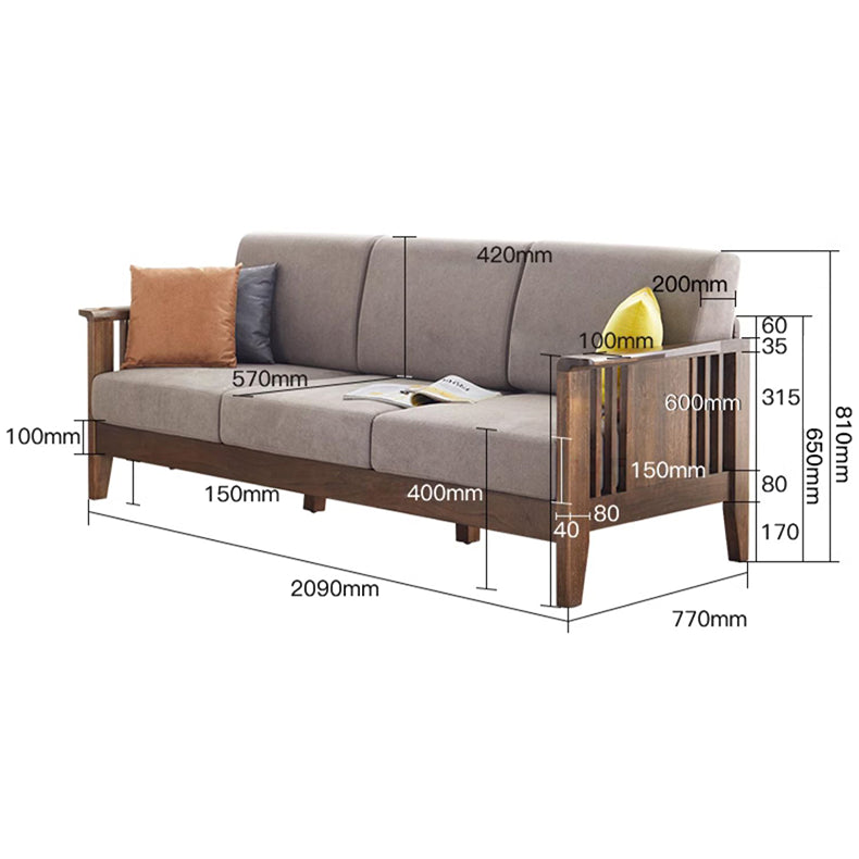 Modern Boxwood Sofa with Soft Chenille Cushions - Stylish Multi-Seater Design for Living Room hym-1540