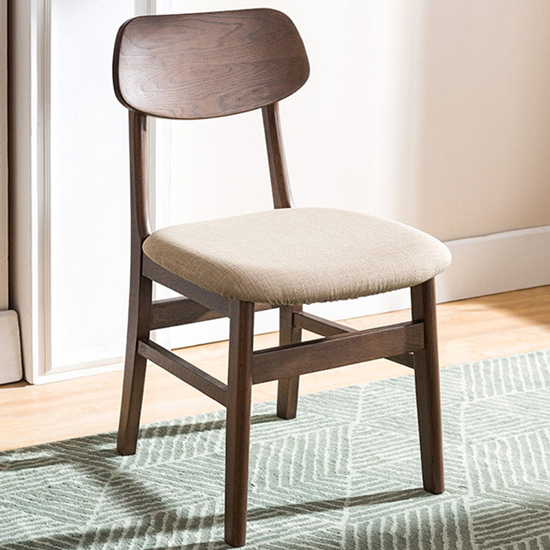 Modern Oak Wood Dining Chair with Cotton and Linen Cushion - Perfect for Diningroom hym-1541