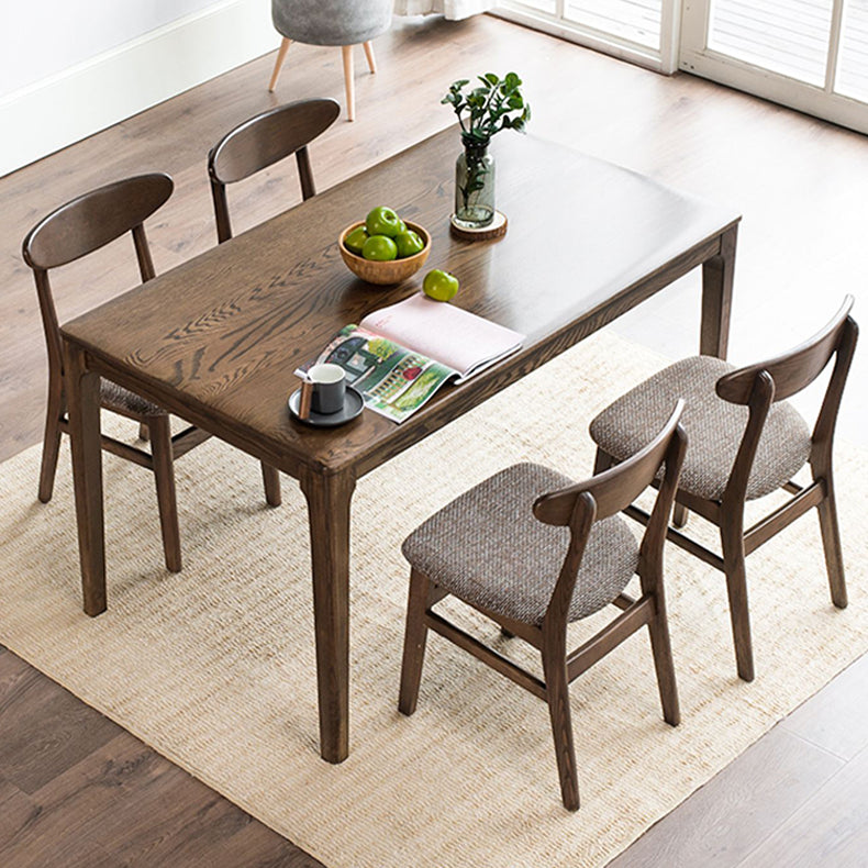 Modern Oak Wood Dining Chair with Cotton and Linen Cushion - Perfect for Diningroom hym-1541