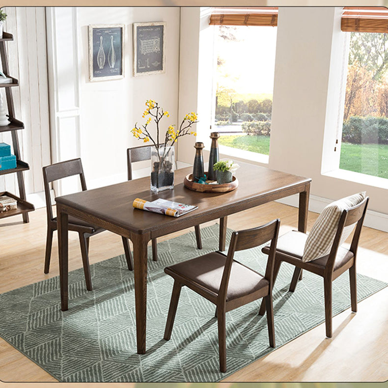 Modern Oak Wood Dining Chair with Cotton and Linen Cushion - Perfect for Diningroom hym-1541