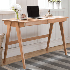 Beautiful Brown Beech and Tung Wood Natural Desk - Elegance in Every Detail hym-469