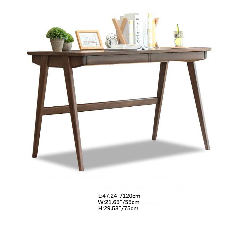 Beautiful Brown Beech and Tung Wood Natural Desk - Elegance in Every Detail hym-469