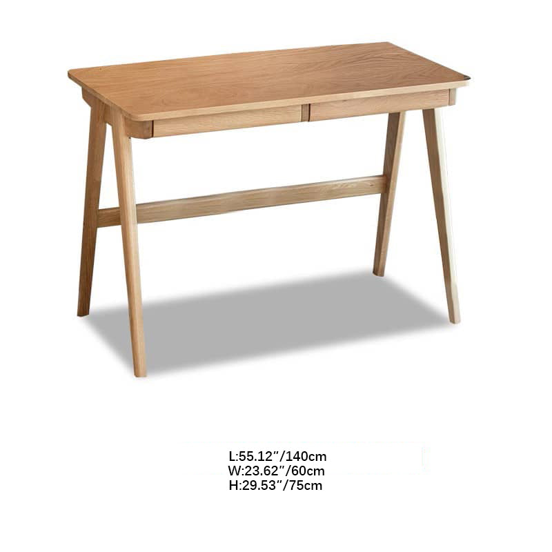 Beautiful Brown Beech and Tung Wood Natural Desk - Elegance in Every Detail hym-469