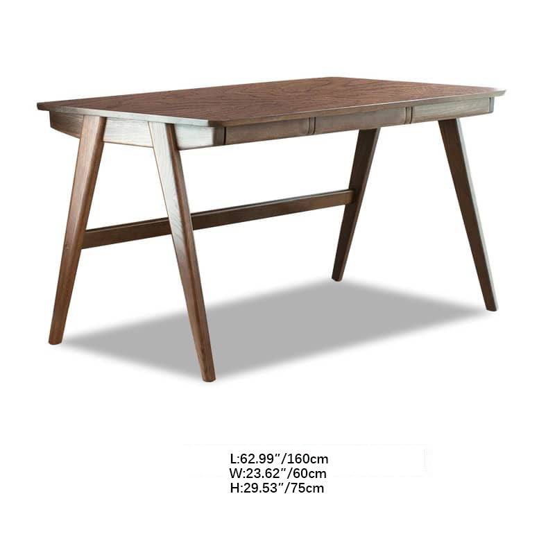 Beautiful Brown Beech and Tung Wood Natural Desk - Elegance in Every Detail hym-469