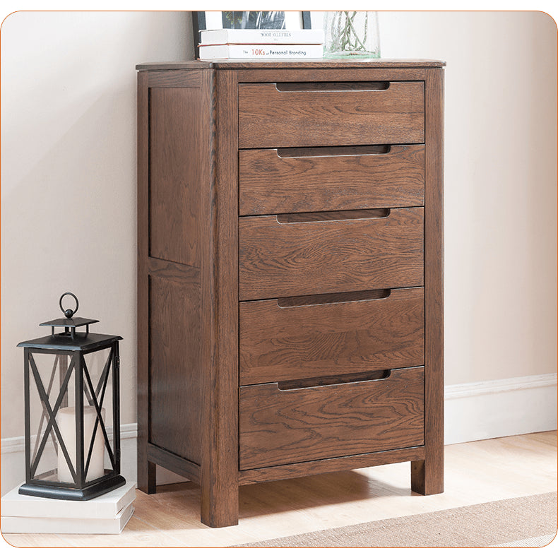 Stunning Natural Brown Oak & Tung Wood Cabinet for Elegant Home Decor hym-476