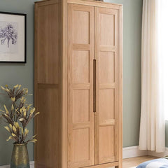 Stylish Natural Oak & Tung Wood Wardrobe for Home & Office hym-480