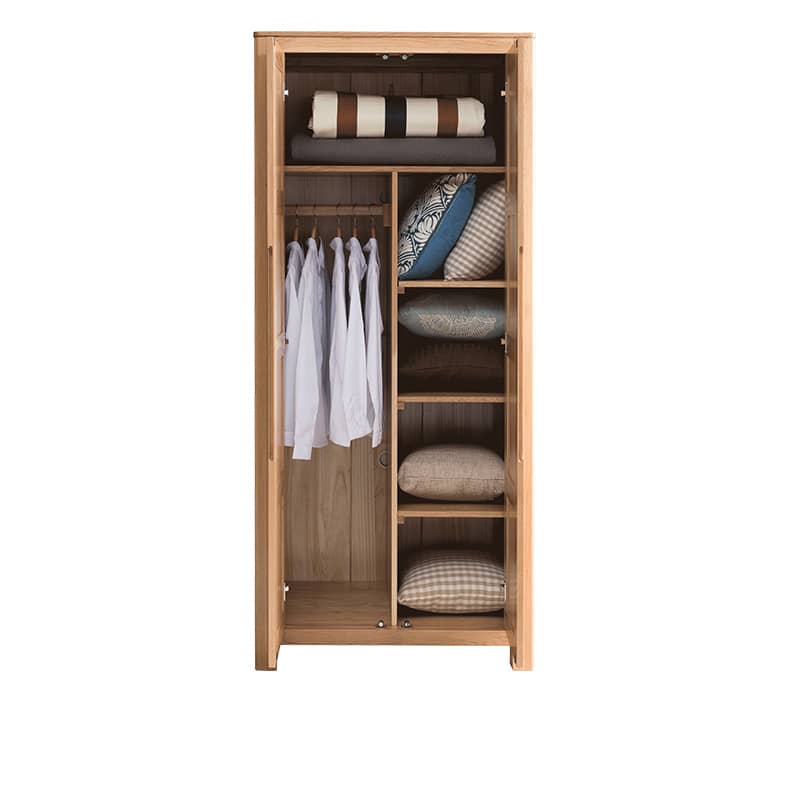 Stylish Natural Oak & Tung Wood Wardrobe for Home & Office hym-480